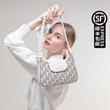 CLEVER & KETCH包包女包手提单肩包女2025法棍腋下包迷你斜挎包七夕礼物送女友 米白色