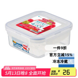 ASVEL冰箱保鲜盒塑料密封盒食品收纳盒冷冻可微波炉加热饭盒便当盒 正方形 630ml