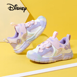 迪士尼（Disney）儿童运动鞋中小童校园休闲鞋透气耐磨时尚跑步童鞋 浅紫  27 