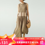 雲上生活宽松显瘦长裙气质连衣裙子女L7581 浅驼色 M