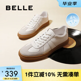 百丽男鞋舒适牛皮休闲鞋商场同款复古夏季透气德训鞋52022CM0【预售】 白色 40 (250mm)