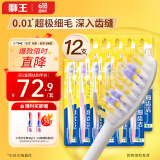 狮王（Lion）细齿洁弹力护龈牙刷国产软毛牙刷深入清洁弹力刷柄12支装