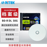 铼德（RITEK）BD-R DL可打印蓝光光盘 ISO/IEC16963 档案级光盘空白光盘6x 原装50G百年存储大容量光盘单片盒装