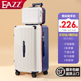 EAZZ【5轮承重+轻便加大容量】行李箱女拉杆箱男旅行箱学生密码皮箱子 【多功能子母箱】白蓝拼色 C型长途 约常规箱28英寸容量5轮