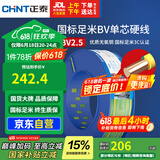 正泰（CHNT）电线电缆铜芯家用电线国标电源线 单芯铜线BV2.5平方双色100米