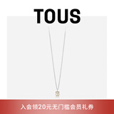 TOUS 桃丝熊925银小熊项链轻奢小众简约情侣礼物叠戴 白色 珍珠母贝