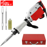 佰德力大功率单用电锤电镐65 95电镐拆混凝土马路工程地面墙面破碎拆除 65电镐3200W+尖扁镐头+机油