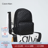 Calvin KleinJeans男士校园风满版压印字母拉链ck大容量双肩包节日礼物HH2622