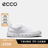 爱步（ECCO）板鞋男鞋 男士休闲鞋小白鞋拼色厚底牛皮明星同款 街头720 520814 白色52081401007 40