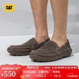 CAT卡特休闲鞋船鞋皮鞋男鞋一脚蹬轻便户外舒适鞋子男商场同款 深灰 40