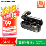 魔声（MONSTER）Open Ear AC601耳夹耳机 开放式无线蓝牙耳机 舒适佩戴持久长续航运动商务影音手机通用  曜石黑