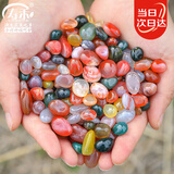 寿禾 雨花石鹅卵石七彩石鱼缸造景装饰景观石子 500g雨花石0.8-1.5cm