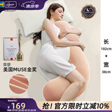 爱孕（iyun）孕妇枕夹腿抱枕秋冬睡觉专用孕期侧卧枕长条靠枕床上靠垫可拆洗 艾薇拉粉【仿生海马，相伴暖冬】