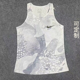 NBA VIBE体育田径体考比赛服训练男女马拉松运动跑步速干背心3分短裤 纹路NK背心灰白 L90-115斤