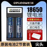 德力普（Delipow）18650锂电池大容量3500毫安强光手电筒专用电池充电器套装麦克风/头灯/航模/小风扇3.7V-4.2V通用