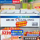 穗凌（SUILING）冰柜商用大容量卧式单温冷冻柜海鲜肉类速冻柜节能顶开门冷柜家用小型冷藏柜 726升长2.09米约冻1162斤一级能效