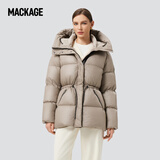 MACKAGE女士 FREYA抽绳收腰防寒保暖时尚修身经典羽绒服外套 香槟色 S