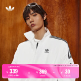 adidas情侣款复古风梭织立领夹克外套男女阿迪达斯官方三叶草 亮白 XS