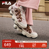 FILA 杨幂同款斐乐官方女鞋豌豆鞋运动鞋休闲鞋厚底老爹鞋 红木棕/摩卡棕-MM 36.5