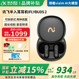 科大讯飞同传耳机录音降噪会议办公Nano+ Pro Air无线蓝牙耳机通话录音转文字气传导入耳式运动苹果安卓 iFLYBUDS 2黑【半入耳】