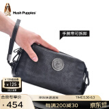 暇步士（Hush Puppies）男士手包轻奢高档品牌真皮商务手抓包2025新款头层牛皮双色手拿包 银灰色HA-1811711W-5813