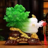 吉善缘 百财如意白菜摆件 玉白菜家居客厅办公室装饰品乔迁新居开业礼品 中号招财进宝