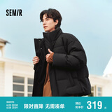 森马张新成同款羽绒服男冬撞色印花情侣面包服厚外套109724113204
