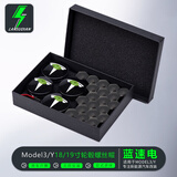 蓝速电适用于特斯拉Model3/Y轮毂盖焕新版18寸19寸螺丝帽盖汽车改造配件 轮毂中心盖黑底白标