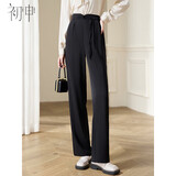 初申春秋休闲长裤女东方简奢风直筒垂感显瘦通勤休闲阔腿裤S143K2015