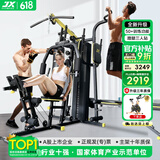 军霞（JUNXIA）综合训练器健身器材多功能一体机力量站健身器材家用健身房组合器 DS53/72KG配重+蹬腿+臂力垫+单车