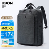 乐上（LEXON）休闲双肩包男14/15.6英寸笔记本电脑包通勤旅行包轻便书包绿色