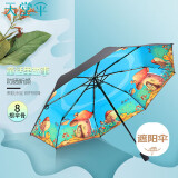 天堂 防风雨伞三折男女款商务防晒晴雨伞遮阳伞58*8骨 童趣乐园