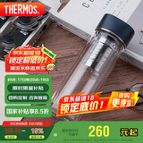 THERMOS膳魔师水纹行者款400ml便携双层玻璃杯TCGB-400 BL