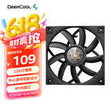 九州风神（DEEPCOOL）FT12 12cm薄扇ITX机箱风扇(4PIN接口/PWM温控/白光/轴承可视化/12015规格）