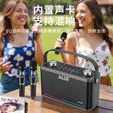 夏新新款广场舞音响户外便携式K歌蓝牙音箱一体机低音炮小型移动露营音响声卡直播音乐播放器重低音炮 2025款C1大功率+双话筒