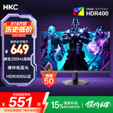 HKC 27英寸原生200Hz高刷FastIPS硬件低蓝光HDR400广色域1ms电竞游戏电脑显示器猎鹰 G27H1经典版