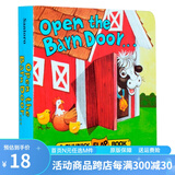 英文原版 Open The Barn Door Find a Cow 农场动物认知拟声词趣味手掌翻翻书 0-3岁幼儿亲子启蒙早教读物 绿山墙