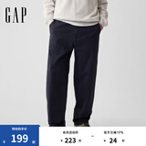 Gap男装弹力斜纹布休闲裤长裤714169 藏蓝色 32 /32