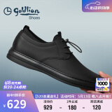 金利来（goldlion）男鞋正装舒适柔软耐磨休闲皮鞋50873076101A黑色41码