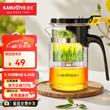金灶（KAMJOVE） 玻璃茶壶 茶水分离飘逸杯泡茶壶 过滤花茶壶茶道杯茶具泡茶器 K-200搭配K-106玻璃4杯
