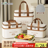 百草园保温饭盒袋保鲜饭盒包便捷式上班族学生午餐大容量铝箔袋 中号