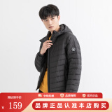鸭鸭（YAYA）羽绒服男士轻薄短款修身时尚连帽保暖易打理外套简约潮D DYP87A0020-黑色 4XL /195