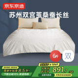 京东京造苏州双宫茧100%桑蚕丝被 【1.5kg高填充】秋冬被子2.2x2.4m约6斤