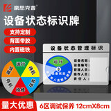 豪思克普 设备状态标识牌（12*8CM）亚克力可定制仪器标志牌背胶磁吸6区（运行/待机/保养/检修/停机/调试）