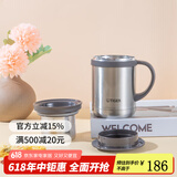 虎牌（TIGER）保温杯 办公型不锈钢真空杯茶滤网杯 水杯CWM-A035 350ml 浅灰色XC 350ml