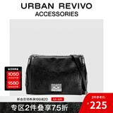 URBAN REVIVO春季款女士高街链条单肩斜挎包UAWB40111 黑色