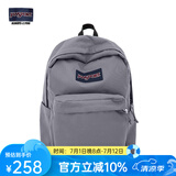 JANSPORT杰斯伯书包轻便双肩包男女旅行包简约背包电脑包学生校园 4QUE7H6雾灰-侧袋+隔层