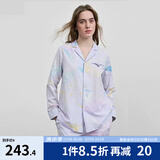 嫚熙（EMXEE）月子服孕妇睡衣产后家居服哺乳衣春秋季纱罗喂奶夏天 星月时空【哺乳吊带三件套】 M【Noble高端系列】