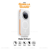 猩球卫士高级感防指纹适用华为mate70Pro/Pro+通用磁吸瓦楞手机壳保护套超薄行李箱条纹磨砂个性透明外壳橙