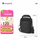 WINPARD/威豹商务男包手提公事包休闲单肩包出差男包斜挎包 黑色（小版/三层袋）